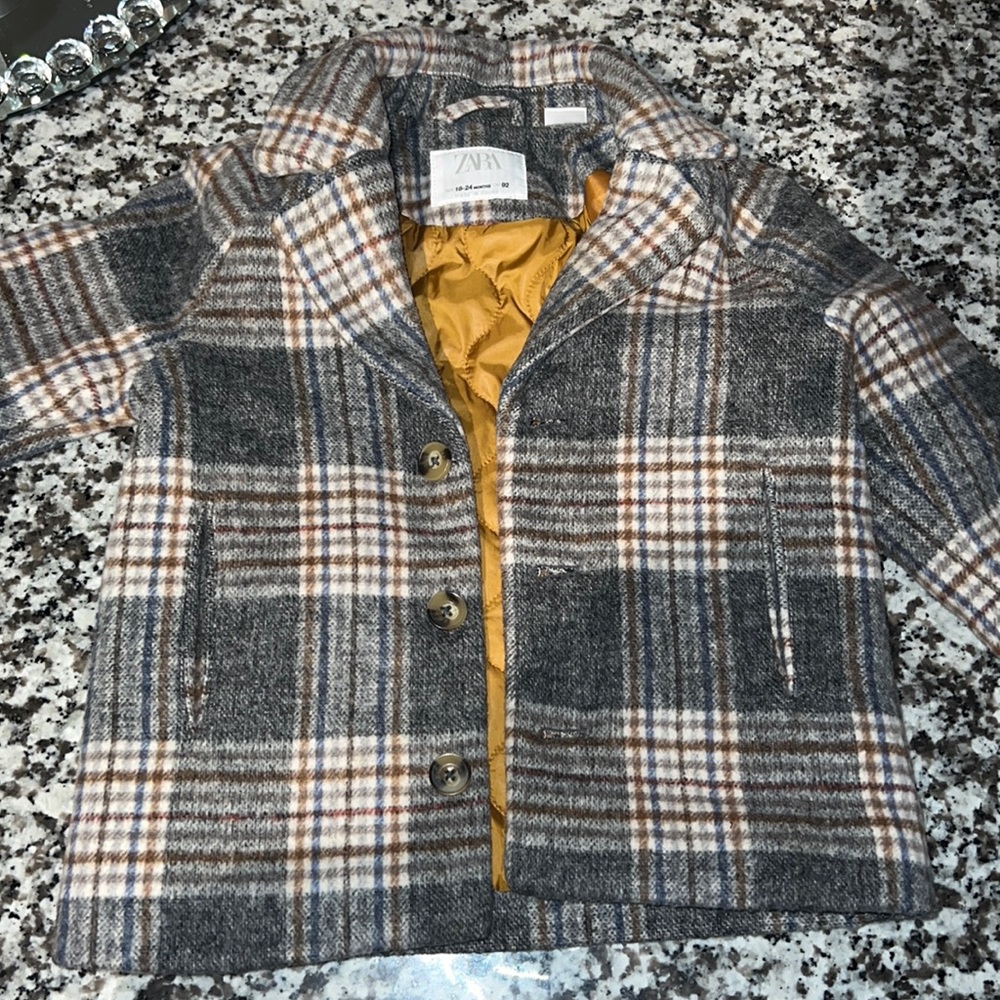 Baby Boy Plaid Zara Coat